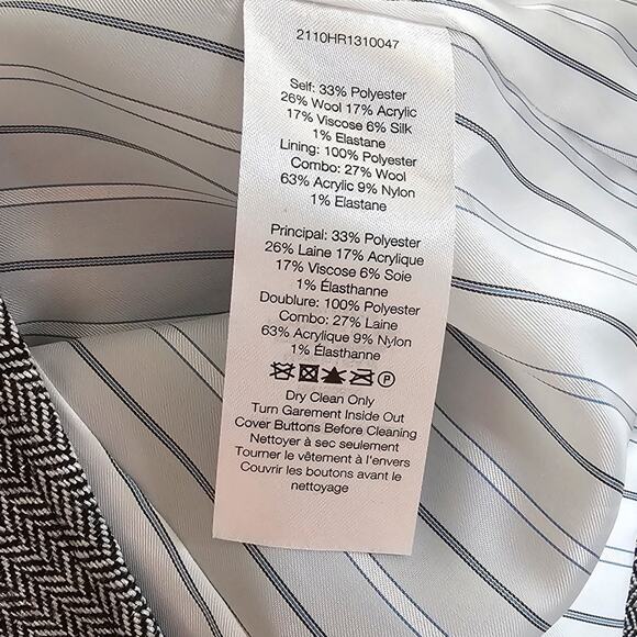 Veronica Beard Bayard Dickey Colorblock Jacket in Herringbone Grey Size 4 - Picture 8 of 14